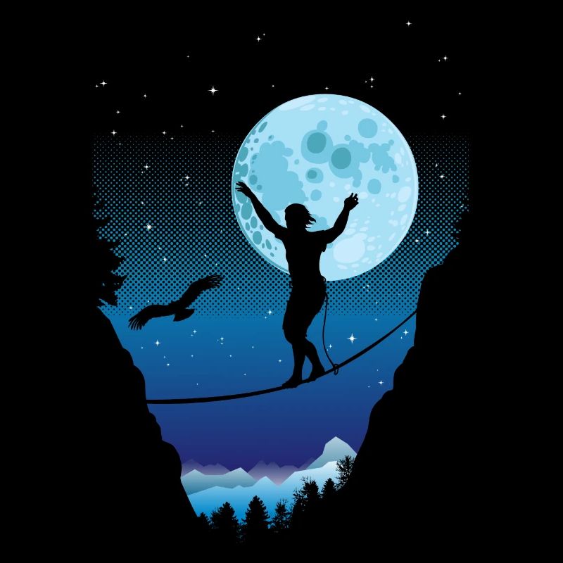 Moonlight slackline