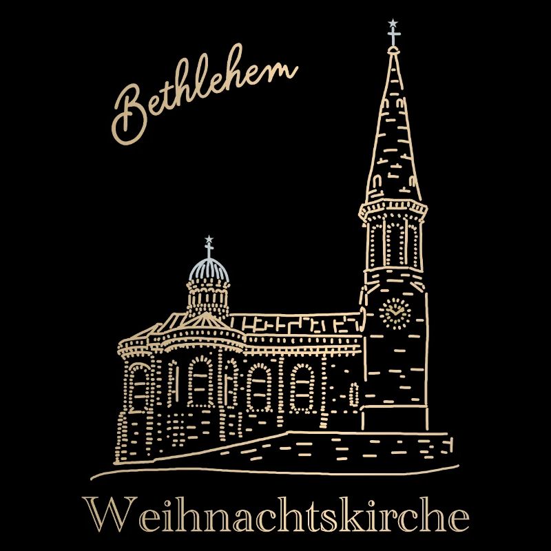 Weihnachtskirche Bethlehem Handzeichnung