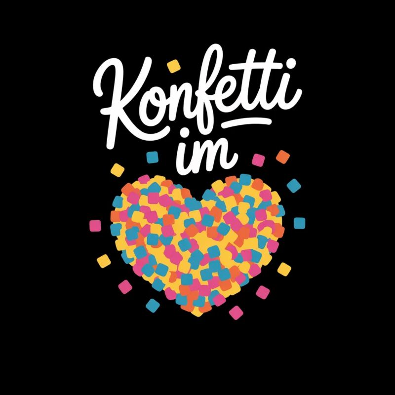 Konfetti Im Herz Buntes Karneval Liebe