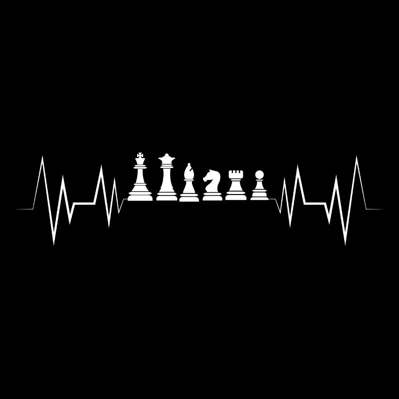 Silhouette d’échecs de battement de cœur