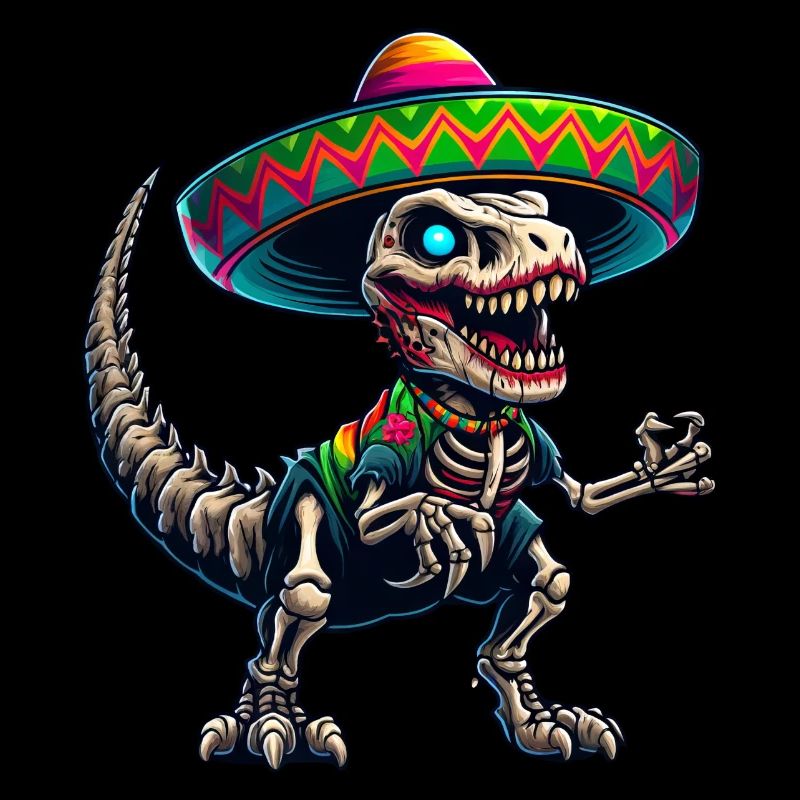Cinco de Mayo T-Rex vs Zombies