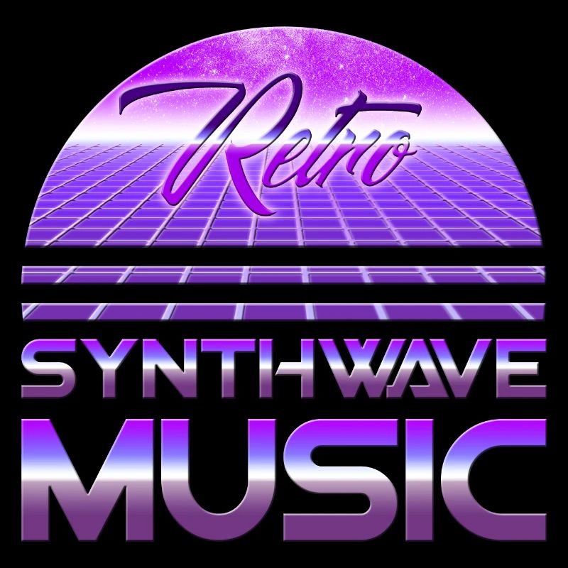 80s Neon Retro Synthwave Musique Electronic Wave