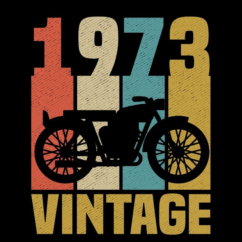 1973 Geburtstag Biker Vintage Motorrad Geschenk