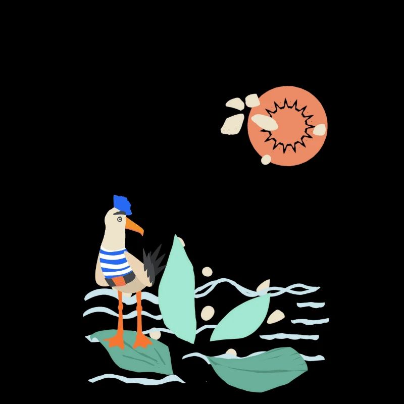 Oiseau côtier en vacances