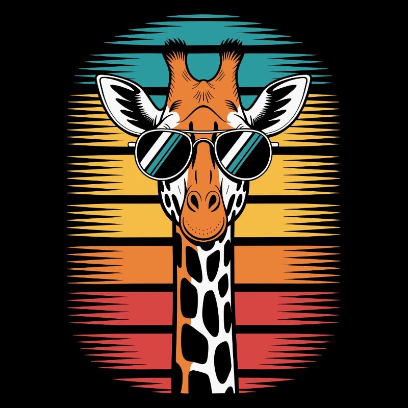 Giraffe mit Sonnenbrille