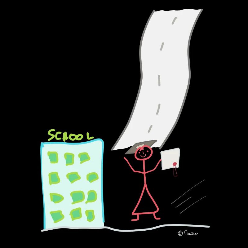 Graduation Stickman Diploma Journey