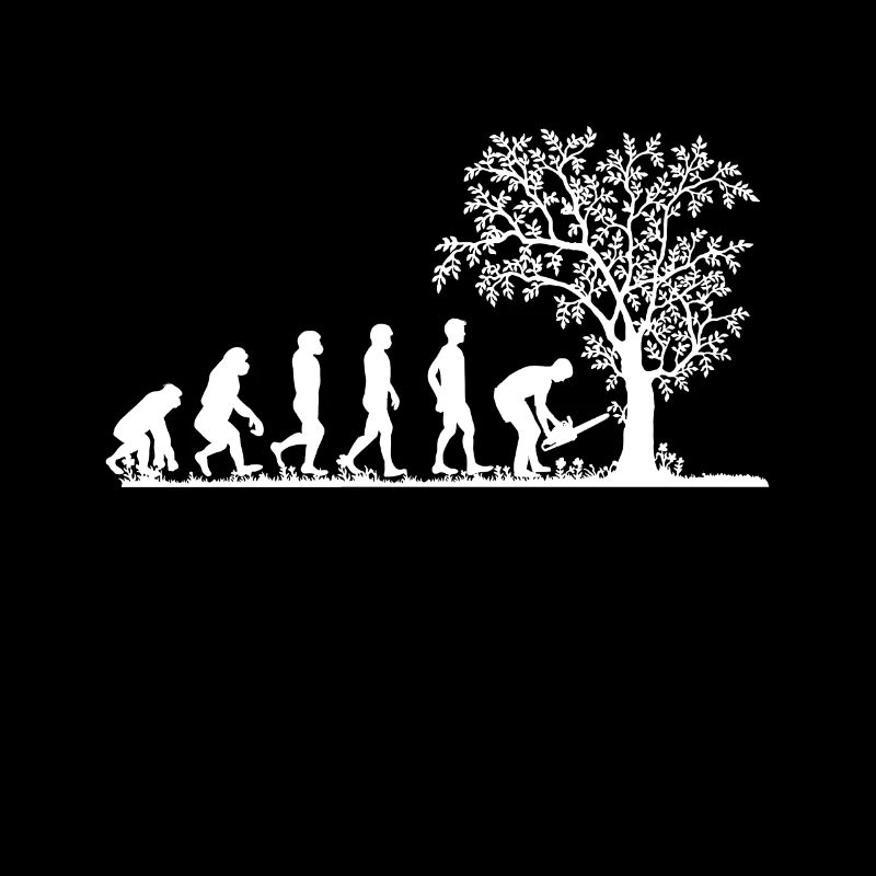 Evolution Holzfäller Förster Waldarbeiter Shirt
