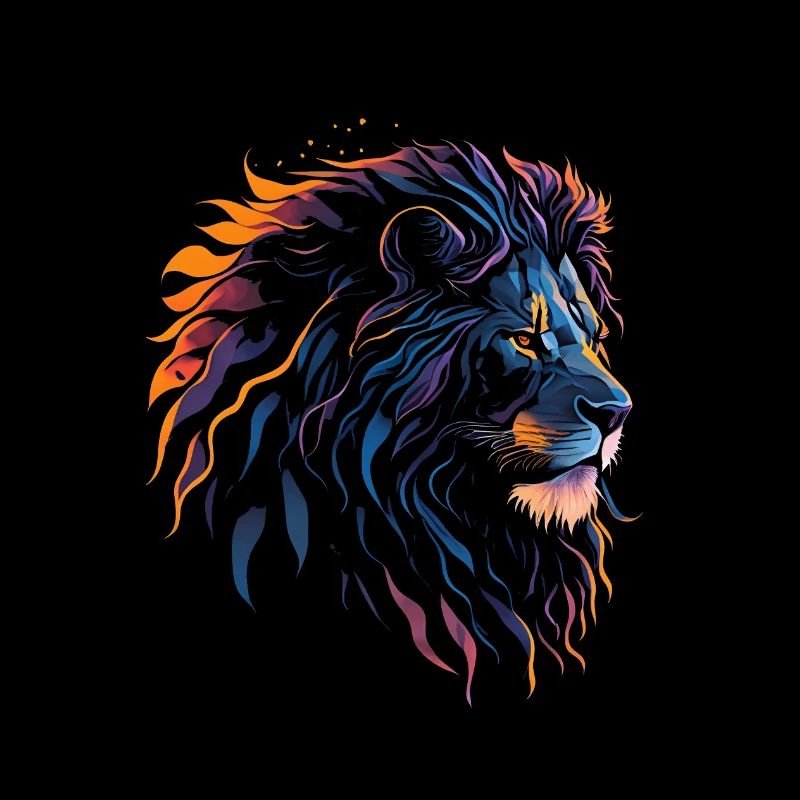 Regal Majesty: Lion Silhouette at Sunset