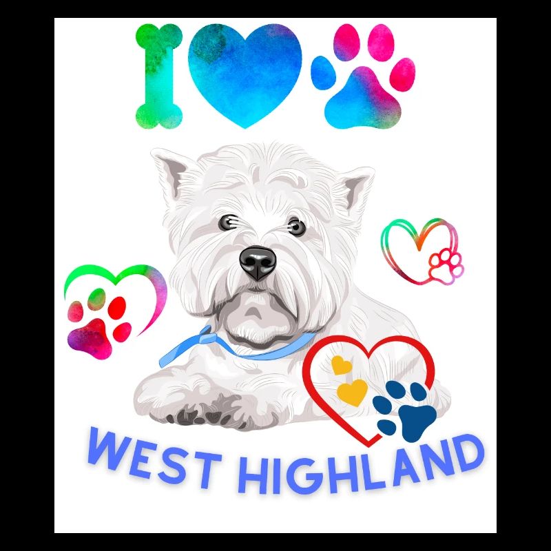 Conception du terrier blanc West Highland