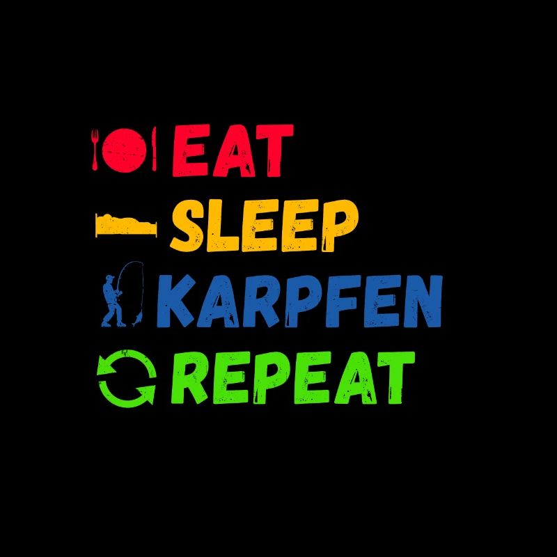 Eat Sleep Karpfen Repeat Karpfen-Angler Geschenk