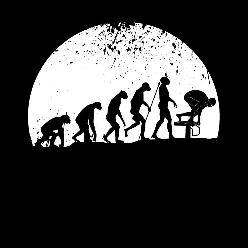 Schwimmen Evolution Schwimmer Geschenk