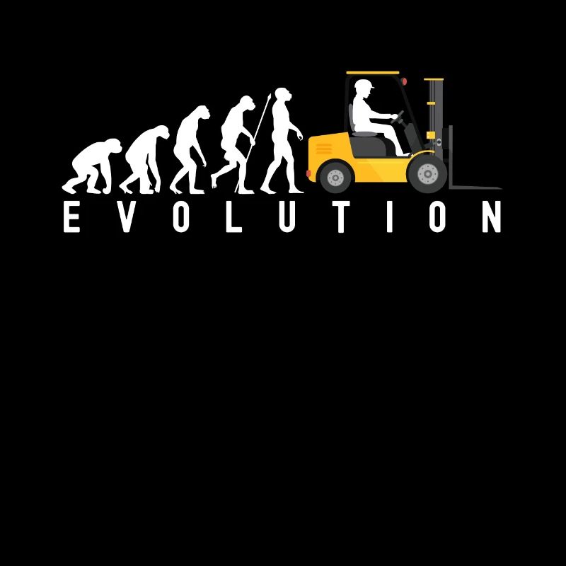 Staplerfahrer Evolution Lagerist Spruch