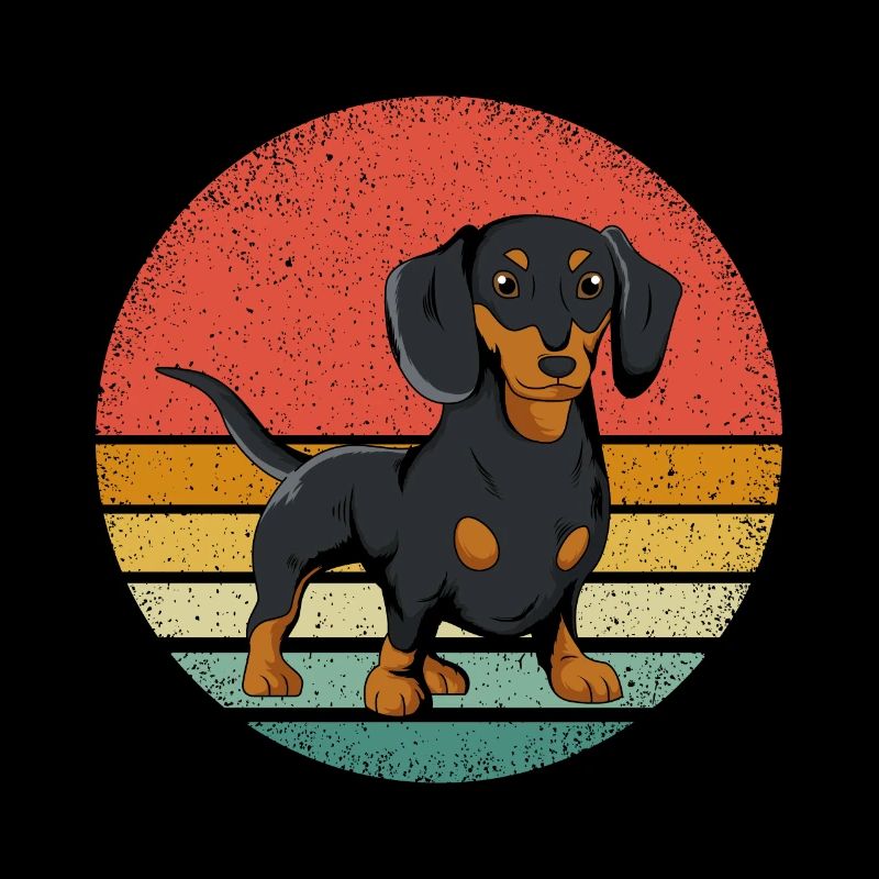 Teckel Vintage Teckel Rétro Chien Propriétaire