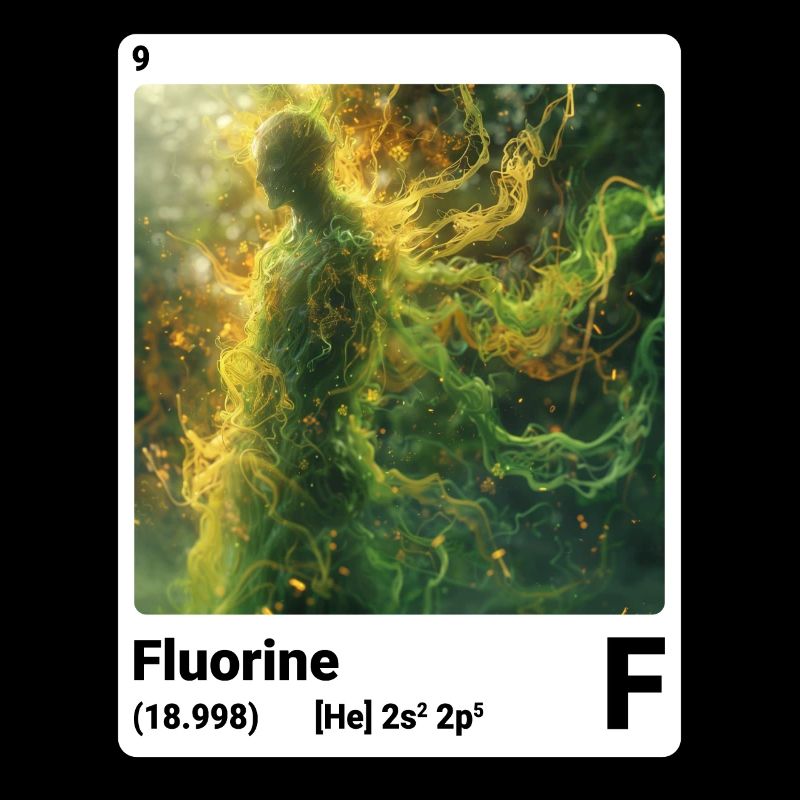 Élément du tableau périodique Fluor (F) 009