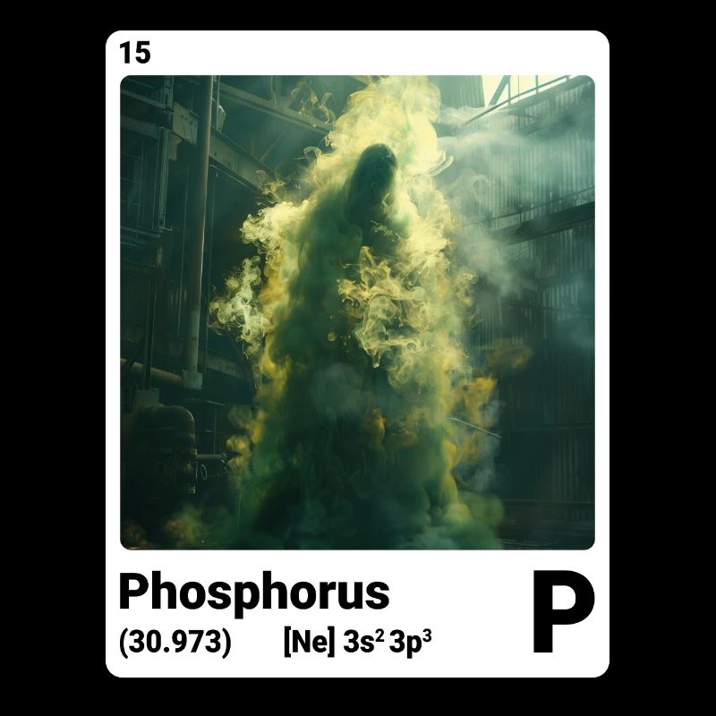 Élément du tableau périodique phosphore (P) 015