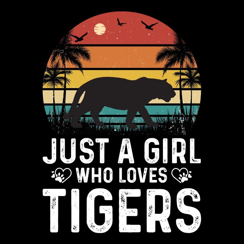 Tiger Mädchen Nur Ein Mädchen Das Tiger Liebt