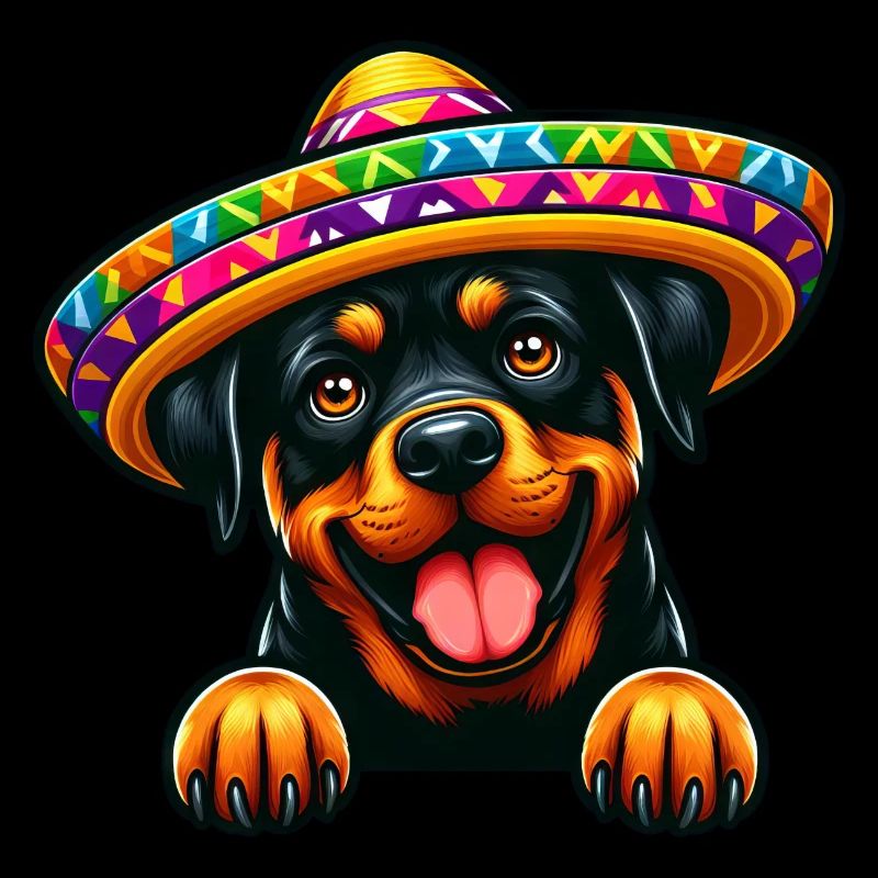 Célébration du Cinco de Mayo Rottweiler Mexique