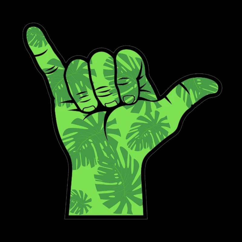 Surf vert à la main