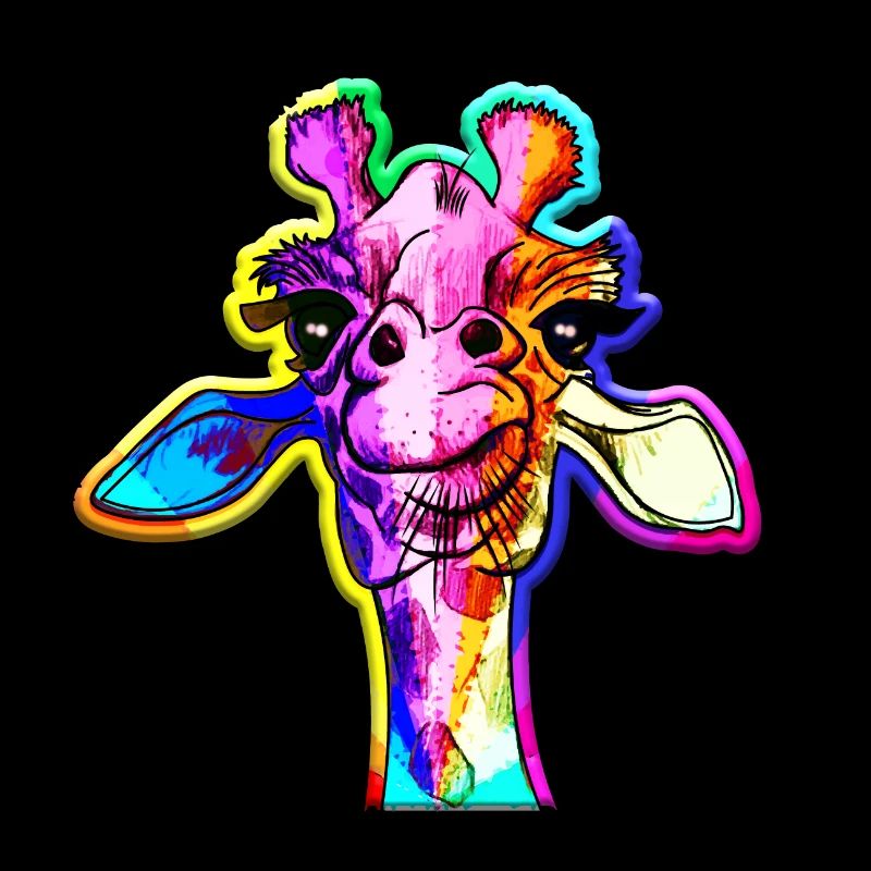 Regenbogen Giraffe Punk Giraffe Rainbow