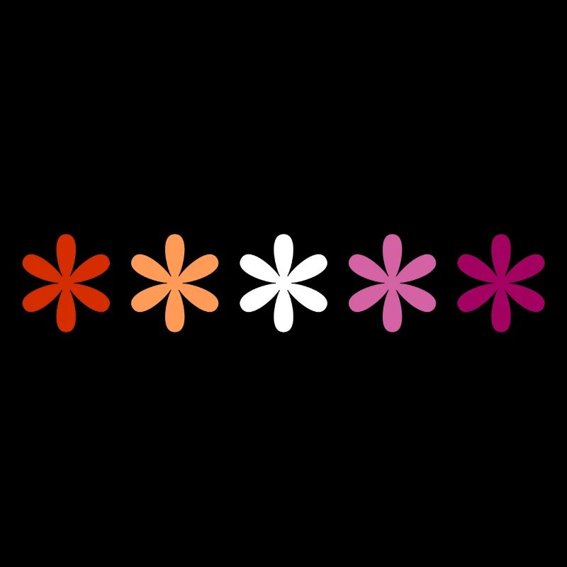 Subtle Lesbian Pride flowers