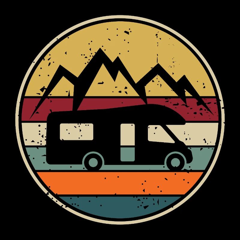 Wohnmobil Camping Retro Camper Wohnmobilfahrer