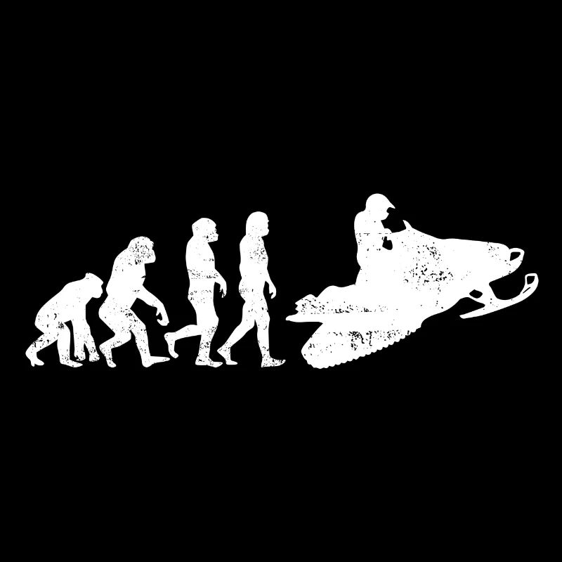 Schneemobil evolution geschenk schnee schlitten