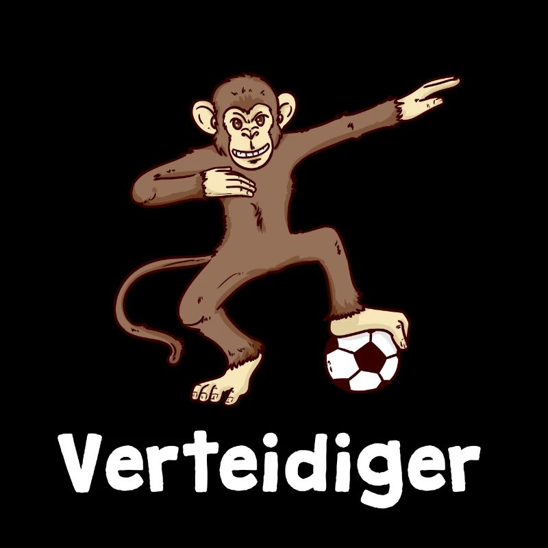Fussball Verteidiger Affe Dab