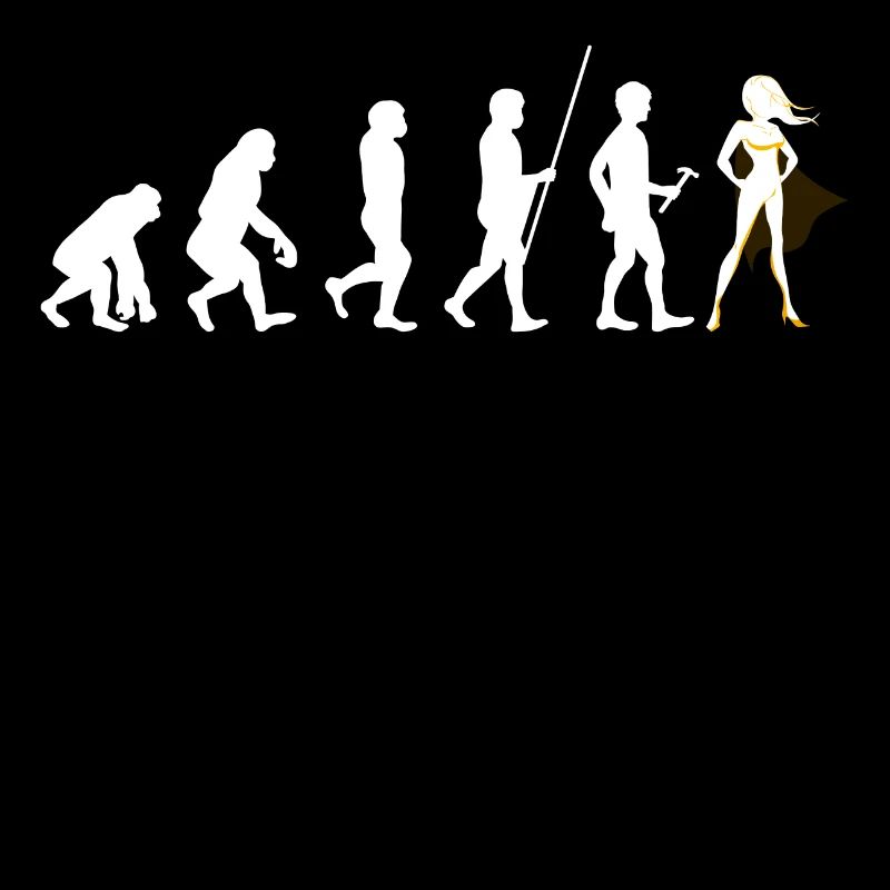 Evolution zur Superheldin T-Shirt Geschenk Power