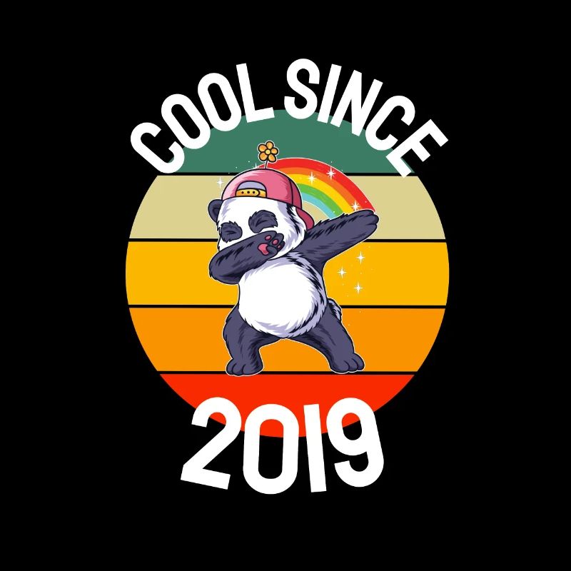 Cool Seit 2019 Retro Dabbing Panda 3. Geburtstag