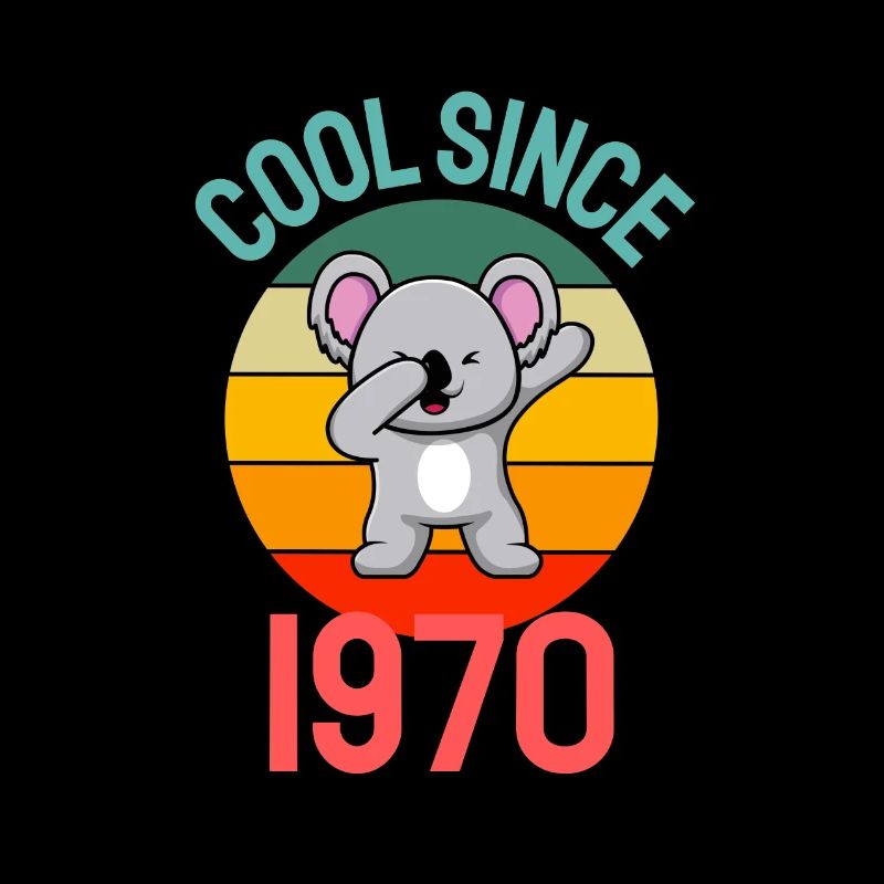 Cool since 1970 Retro Dabbing Koala 52nd birthday