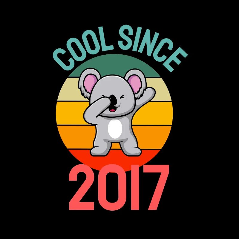 Cool since 2017 Retro Dabbing Koala 5th Birthday