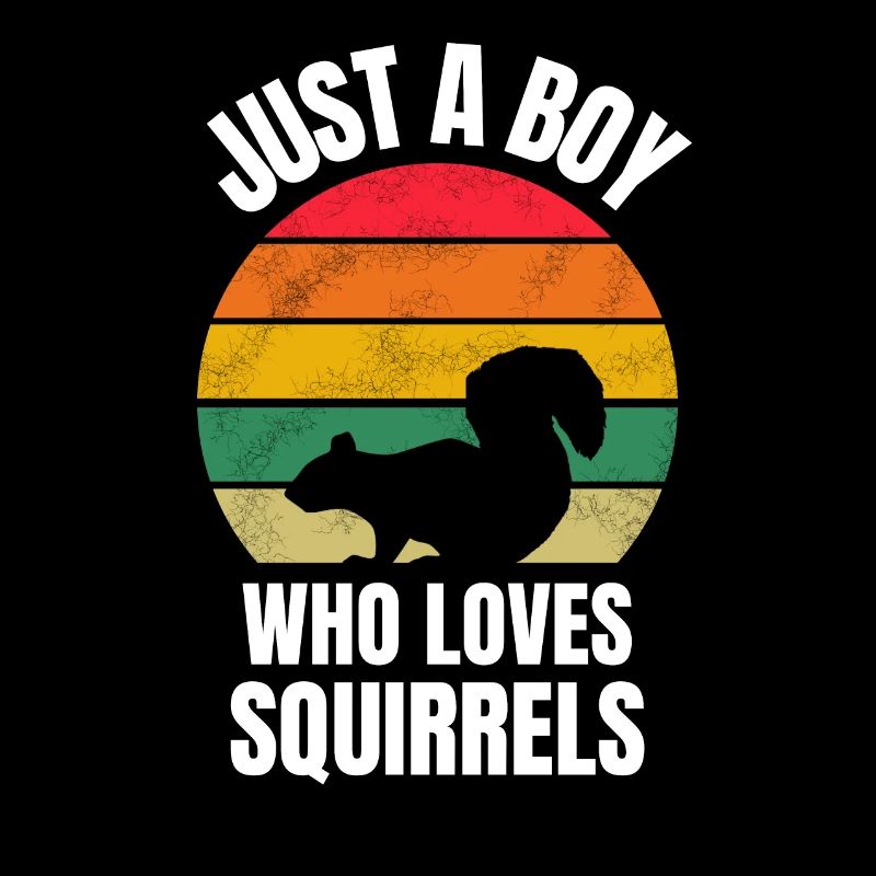 Wald Tierliebhaber Jungen Retro Eichhörnchen