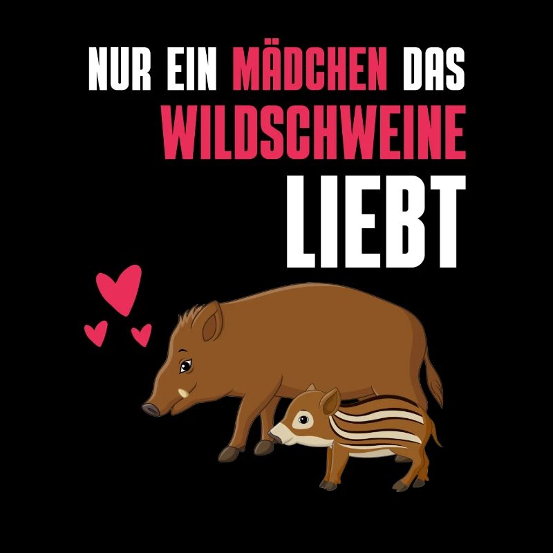 Nur ein Mädchen das Wildschweine liebt Wildschwein