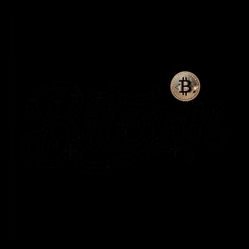 Logo Bitcoin - Autocollant de codage crypto