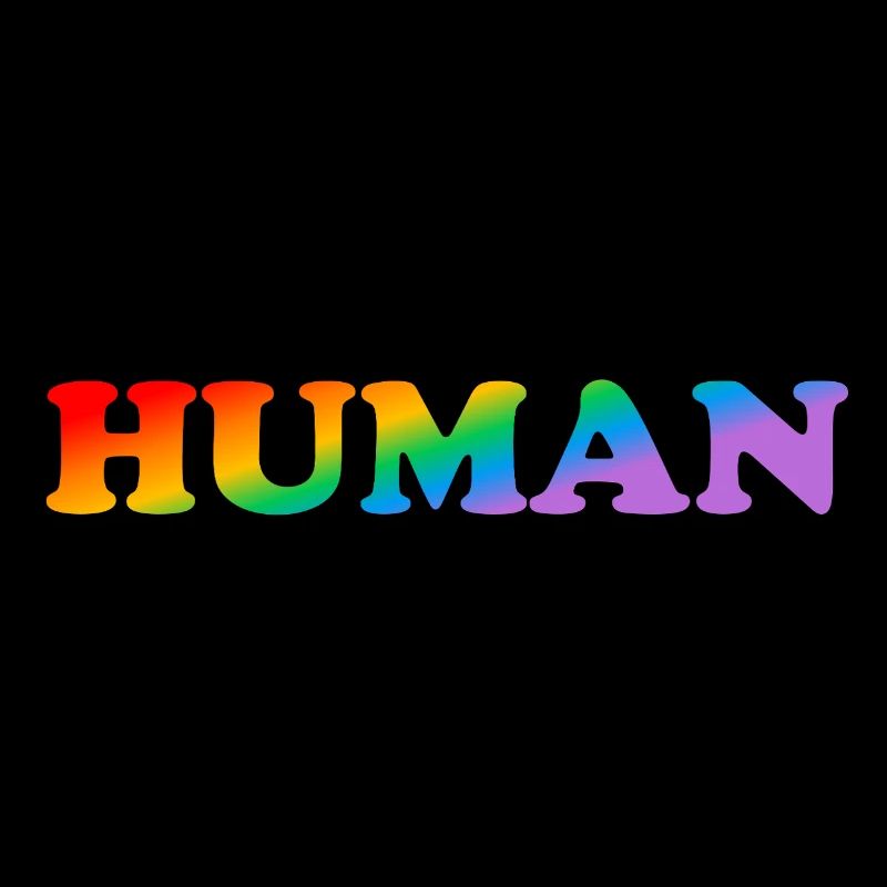 Human rainbow text LGBTQ pride