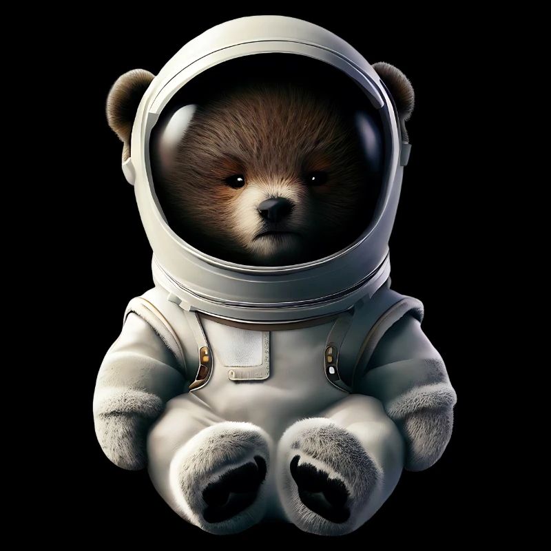 Ours en combinaison d’astronaute