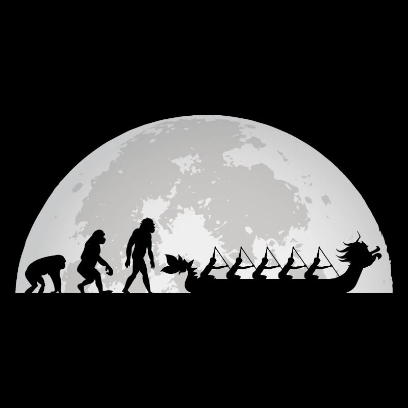 Evolution Drachenboot Mond Vollmond Paddler