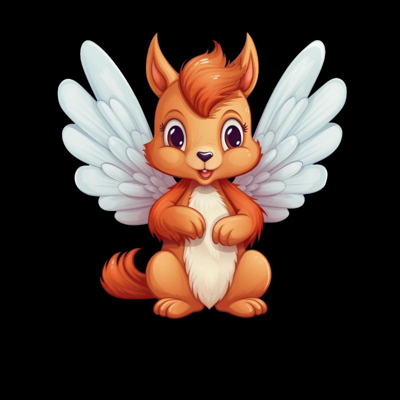 Süßes Eichhörnchen-Engel-Comic