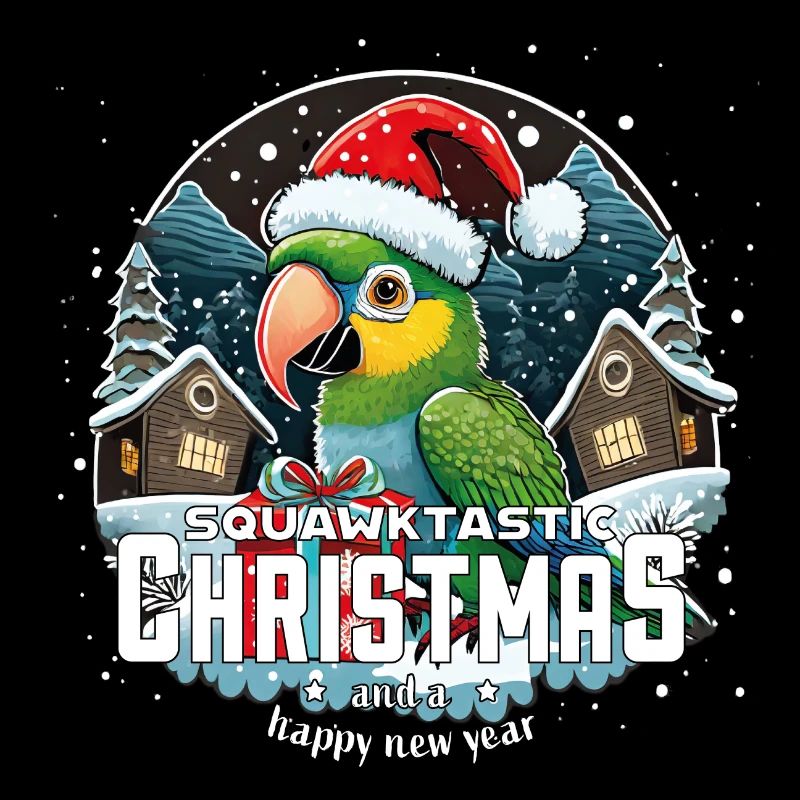 Perroquet de Noël - squawktastic Noël