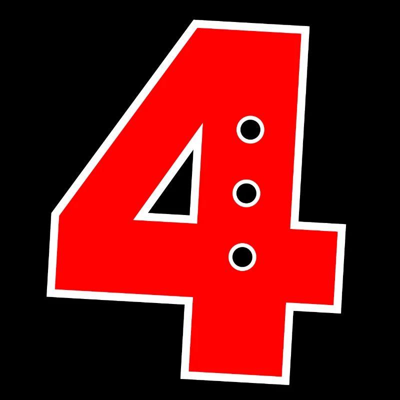Nummer 4 Rot