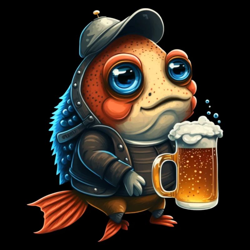 Süßer Goldfisch Mit Bier