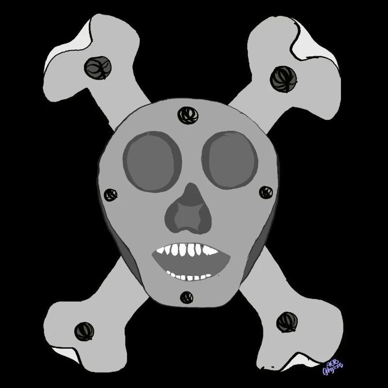 Skeleton 1st alloy in titanium d a human being