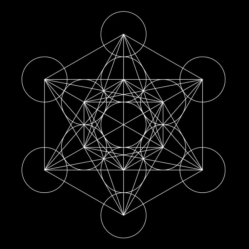 Metatron's Cube White