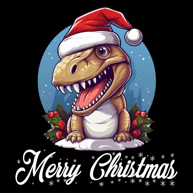 Merry Christmas mit süßem T-Rex Weihnachten