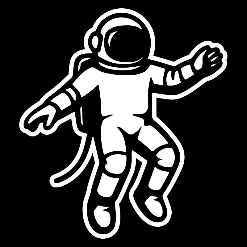 astronaut floating freely in space, captured mid-s
