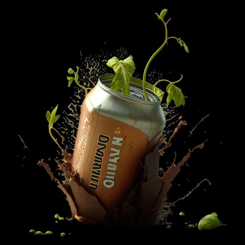 Hops and craft beer cans
