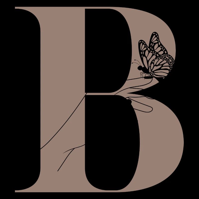 Buchstabe B Magischer Schmetterling