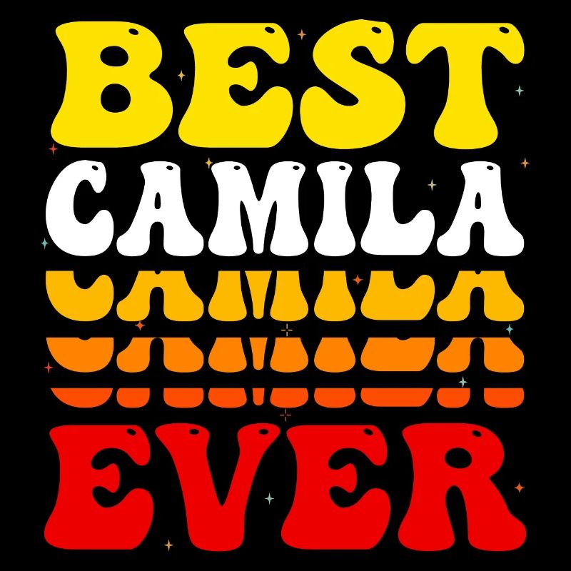 Groovy Vintage Custom Camila Name - Süß Beste