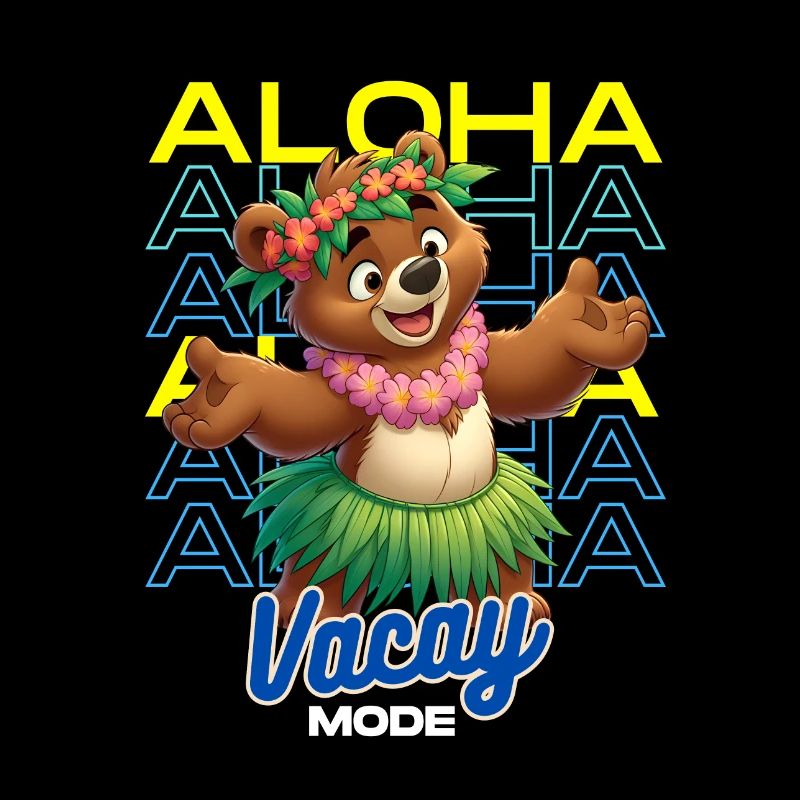 Hawaiian Bear Aloha Mode Vacation