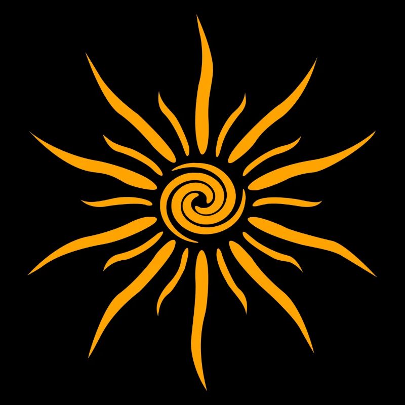 Soleil jaune éclatant